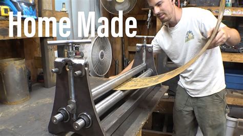 sheet metal roller homemade|rolling sheet metal by hand.